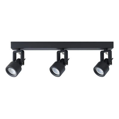 Aplique 3 Luces Spot Negro Movil Dicro Led Gu10 U1333n Mks Negro