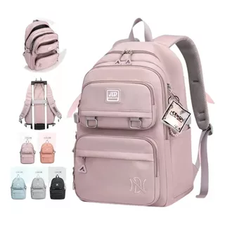 Mochila Impermeável Estilosa Feminina Fashion Grande Moderno Cor Rose