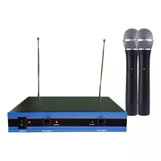 Kit Micrófonos Inalámbricos Con Base Mic Wireless System
