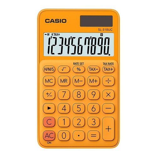 Calculadora Casio Portátil Sl-310uc-rg Color Naranja