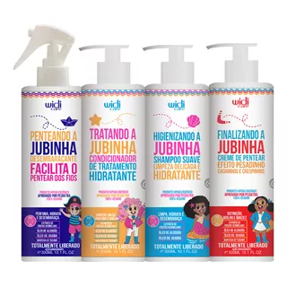 Kit Widi Shampoo Condicionador Creme Pesado Spray Jubinha