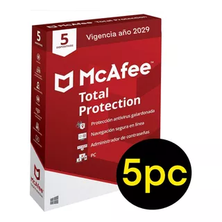 Antivirus Mcafee Total Protection Original 5pc Vigencia 2029