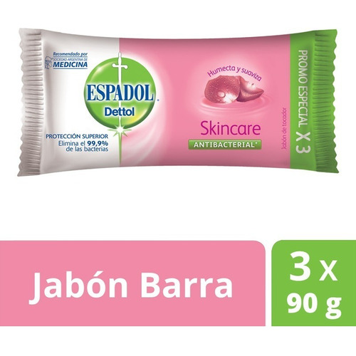 Espadol Jabón De Tocador Skincare 90gr X 3u