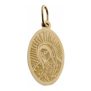 Medalla Oval De Virgen De Guadalupe Oro 14 K + Obsequio