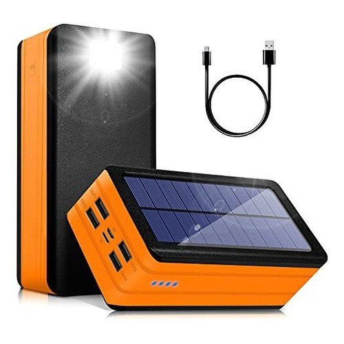 Solar Power Bank 50000mah, Cargador De Telefono Solar Porta