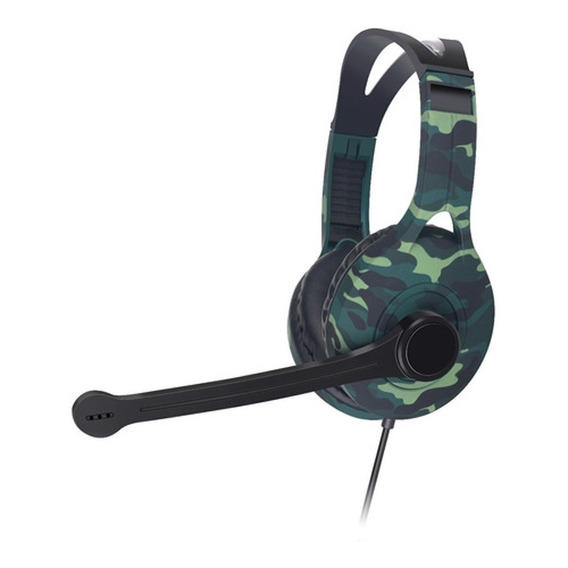 Auricular Gaming Headset Camuflado Gamer Con Microfono Color Verde