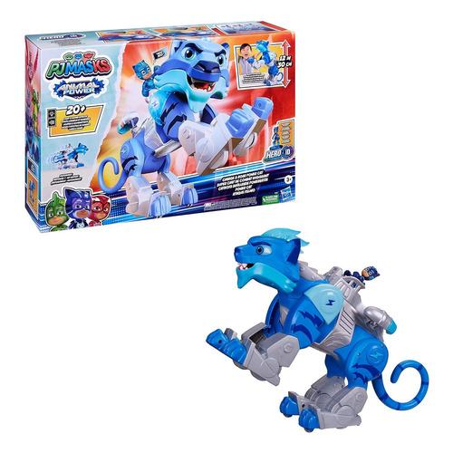 Pj Masks Animal Power Ataque Felino Con Sonido Y Movimiento Color Azul Personaje Power Cat