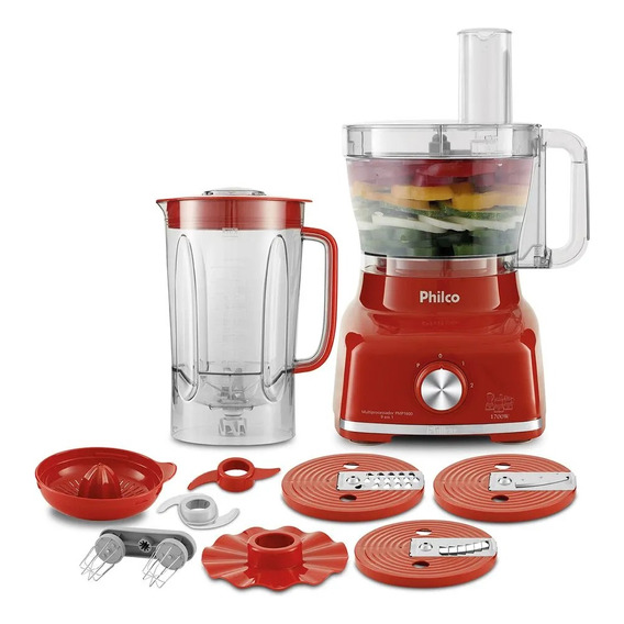 Multiprocessador Philco 9 Em 1 Pmp1600v 1700w Vermelho 127v