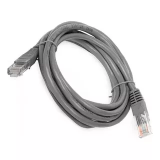 Cable Patch Cord (2 Mts) Cat6 Gris Wp Red Cable Utp Rj45