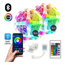 Tira Cinta Luces Led Rgb Bluetooth 10 Metros Total + Conector