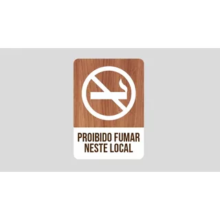 50 Placas 7x10 Sinalização Proibido Fumar Neste Local