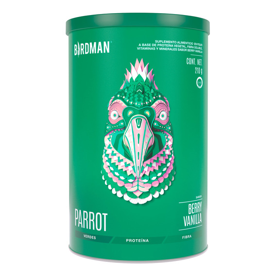 Parrot Greens & Protein 210gr Birdman (super Alimento Verde)
