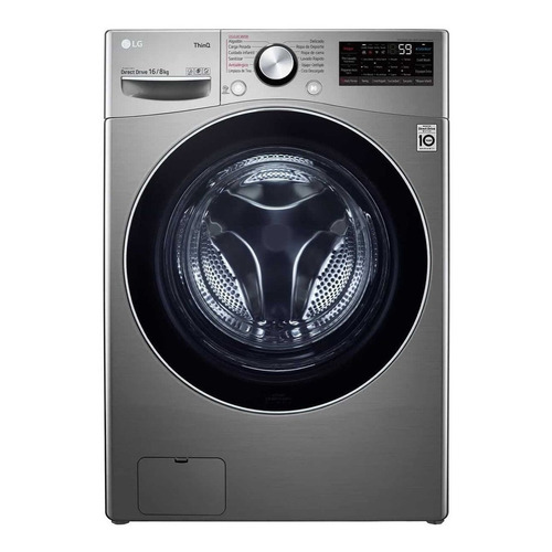 Lavasecadora automática LG WD16SG2S6 inverter acero 16kg 120 V