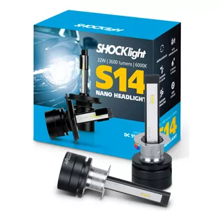 Par Lâmpada Super Led Mini Shocklight 32w S14 Nano H1 6000k
