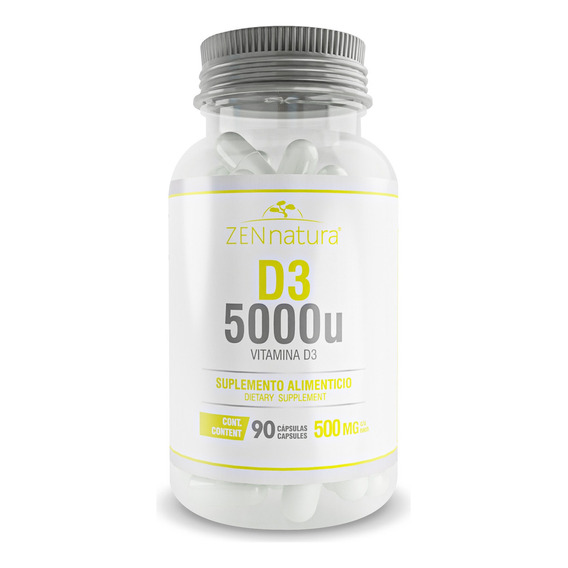 Vitamina D3 5000 Ui 90 Capsulas Zen Natura Sabor Sin sabor