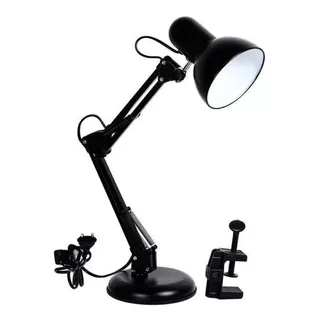 Luminária Mesa Abajur Articulavel Garra E Base 65cm Bivolt Cor Da Estrutura Preto