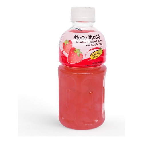 Delicioso Mogu Mogu Sabor Fresa Con Nata De Coco 320ml