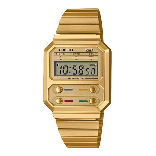 Reloj Casio Vintage A100weg-9a Original Dorado