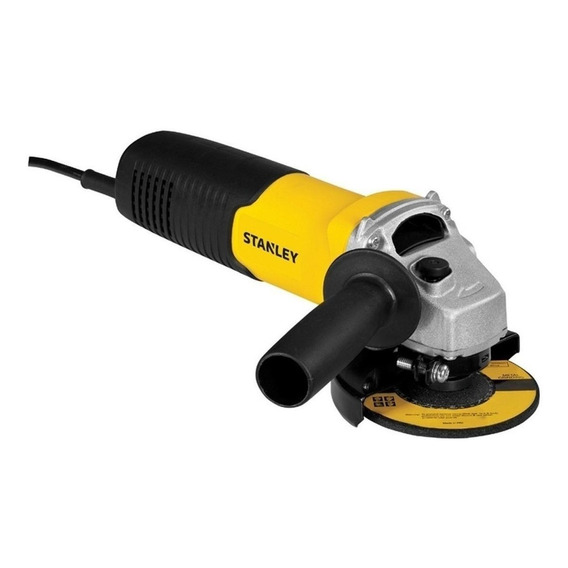 Miniesmeriladora angular Stanley STGS7115 de 60 Hz color amarillo 710 W 120 V + accesorio