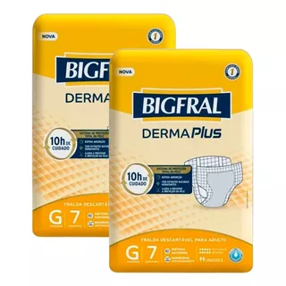 Kit 2 Pacotes Bigfral Adulto Geriátrica Derma Plus 
