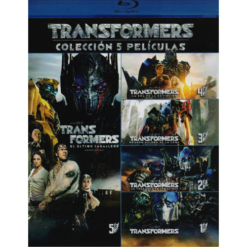 Transformers 1 2 3 4 5 Coleccion Boxset Peliculas Blu-ray