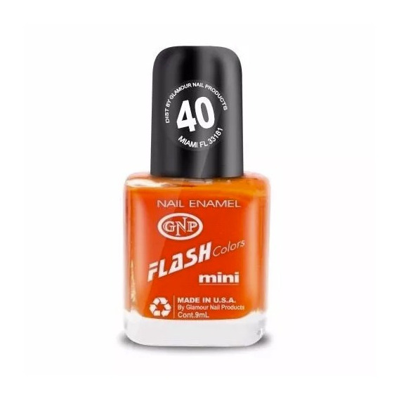 Esmalte Flash Colors De Gnp 9ml Nro.40 Rojo Tomate