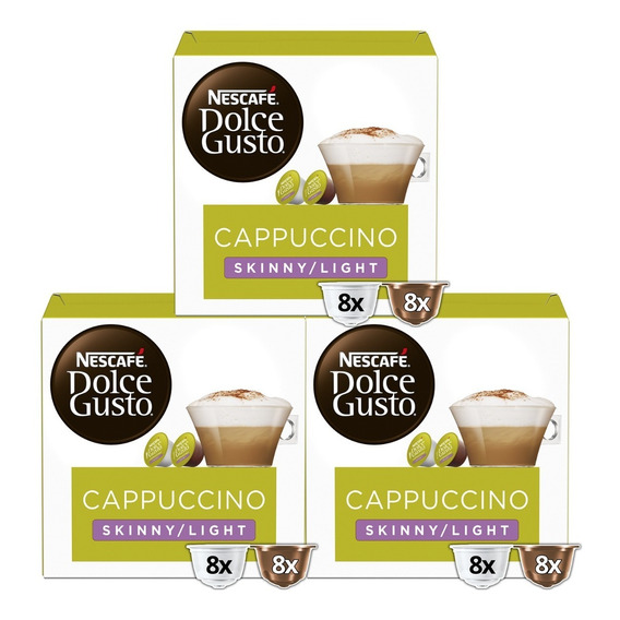 Dolce Gusto Capsulas Cafe Cappuccino Skinny X3 Cajas