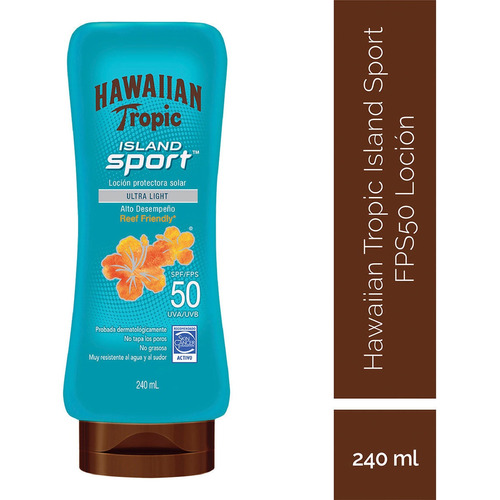 Protector Solar Hawaiian Tropic Island Sport Fps 50 Ultra Light 240ml