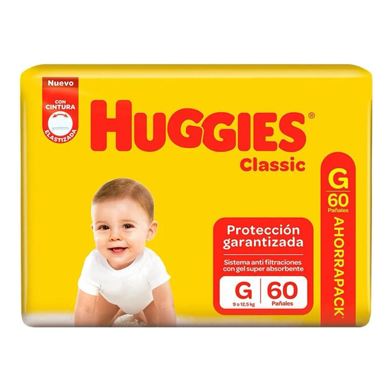 Huggies Triple Protección G X 60 Nuevo - Cintura Elastizada