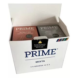 Preservativos Prime Surtidos | Caja Mixta X 36u (12x3)