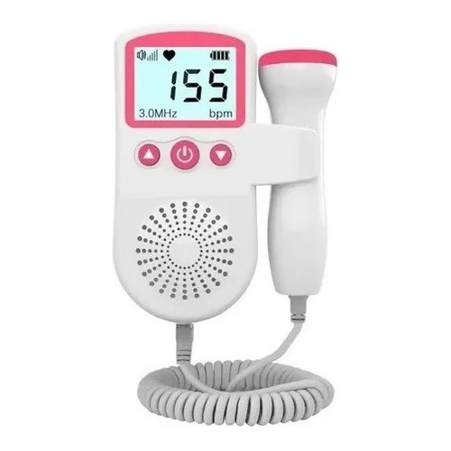 Monitor de frecuencia cardíaca para bebés con ecografía Doppler fetal, color blanco
