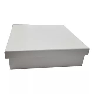 Caixa Branca Mdf Pintada A Mão - Presente Noivado 18x18x05cm