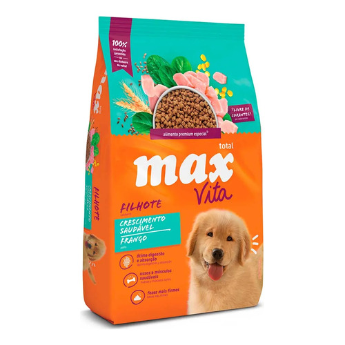 Max Cachorro Crecimiento Saludable Total Pollo 8 Kg Premium Especial Perro
