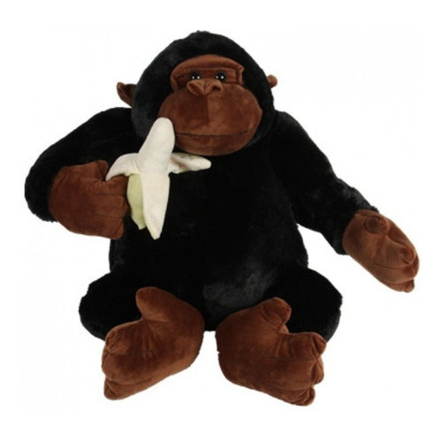 Mono Gorila De Peluche 1m Gigante Con Banana Color Único