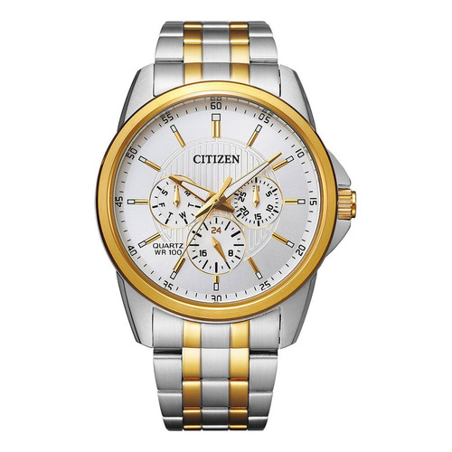 Reloj Citizen Quartz Czag834457b Color de la correa Dorado Color del bisel PVD DORADO Color del fondo Gris