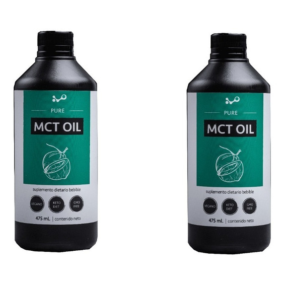 2x Mct Oil X 475 Ml | Keto - Vegan - Gmo Free | De Alemania