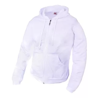 Buzo, Saco Capucha Blanco Cierre Ropa Unisex