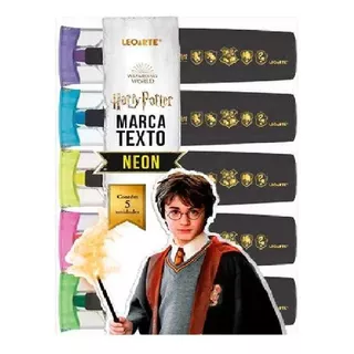 Marca Texto Harry Potter 5 Cores Leonora Cor Cinza-escuro