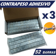 3 Cajas Contrapeso Adhesivo P Balanceo Caja C 52 Pz 1/4 Oz 
