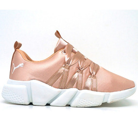 tenis puma rose com fita