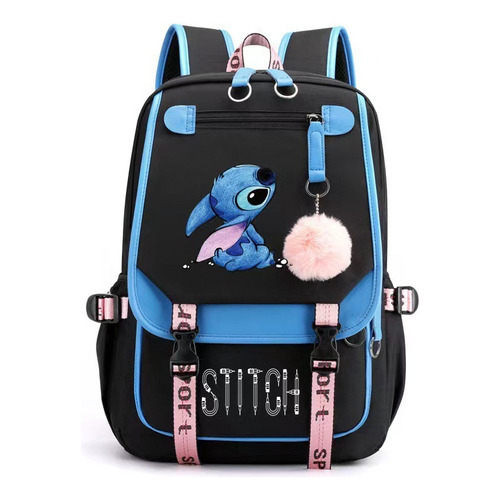 Mochila Casual De Tela Oxford Lilo And Stitch Del Mismo Esti Color 01