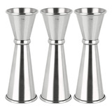 3 Piezas De Doble Jigger Y Jiggers De Cóctel De Acero Inox.