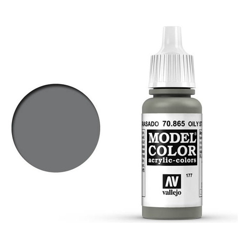 Vallejo Model Color 17ml Pintura Acrílica Color 177 Acero Engrasado 70.865