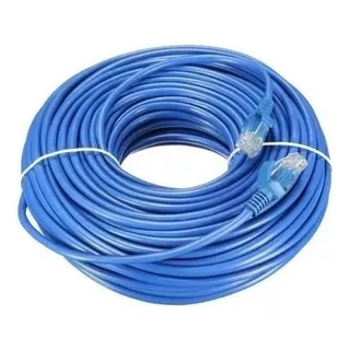 Cable De Red Utp Cat5e Azul 5 Metros Con Conectores Rj-45