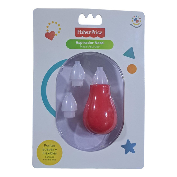 Aspirador Nasal + 2 Picos Fisher Price Color Rojo