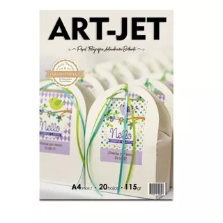 Art-jet A4 Fotográfico Autoadhesivo De 20 Hojas De 115g Color Blanco Por Unidad