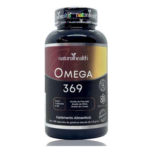 Omega 3 6 9 Aceite De Pescado Oliva Linaza 180 Cáps Natural