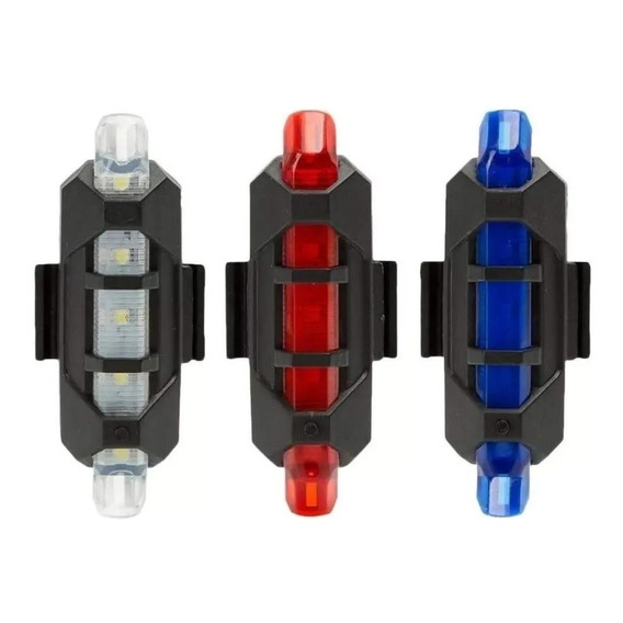 Luz Linterna Recargable Usb Led Bicicleta Delantera O Traser