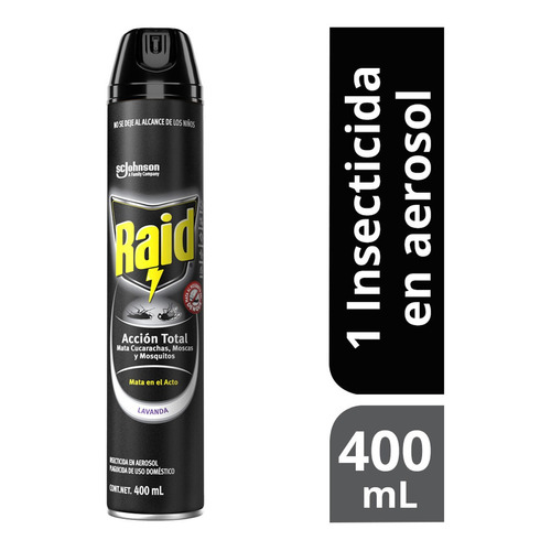 Insecticida En Aerosol Raid Total Lavanda 400ml