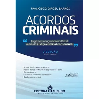 Livro Acordos Criminais 2 Ed Anpp Transação Penal F Dirceu